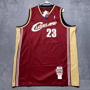 Mitchell & Ness Cleveland Cavaliers #23 LeBron James Basketball Jersey Mens 54